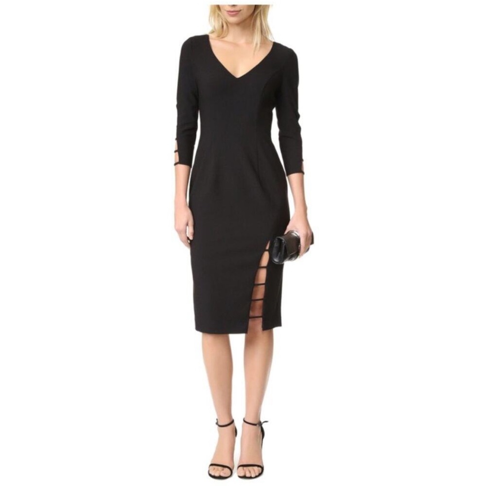 Black Halo Rizzo Sheath Dress Black Size 6